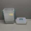 Covetree 7 Pack Small Storage Bins Plastic Storage Container Stackable Box with Lids,with Handle Clear Plastic Container for Suitable for storing snacks, tools, cosmetics, toys