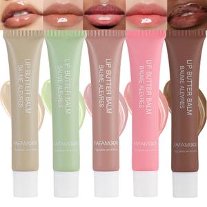 5 PCS Lip Glossy Butter Balm Set, Ultra-Hydrating, Instant Moisture and Hydration Lip Gloss,Long-lasting Hydrating Non-Sticky Lip Balm,Soften Dry Lips and Lip Care