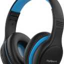 JoySpark Kids Bluetooth Headphones, 60 Hours Playtime, Bluetooth 5.4 Kids Headphones Wireless, Type-C Fast Charging, 85/94dB Volume Limited, Foldable Toddler Wireless Headsets with Mic-Black Blue