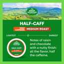 Green Mountain Coffee Roasters Half Caff, Single-Serve Keurig K-Cup Pods, Medium Roast Coffee Pods, 48 Count
