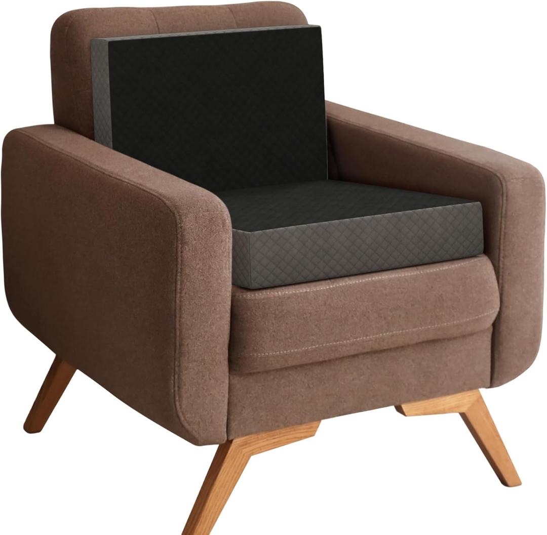 Kolbs Extra Large Recliner Cushion | Chic 2 Tone Velvet Cover (Seat with Back)