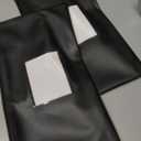 SMARTAKE Money Bags with Zipper, 2-Pack Bank Bags with Label, Waterproof Leather Money Pouches, for Cash Coin Bill Invoice Deposit Receipt Storage and Organize, 11.5 x 6.2 Inches (Black)