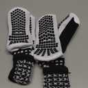 LUX Anti Slip Soccer Knee Socks, Non Slip Football/Basketball/Hockey Sports Grip Socks (Black), 2-pair