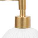2 x Spherical Soap Dispenser with Pump, Golden Symmetric Pattern Bottle for Liquid soap, Homemade Lotions and Essential Oil, 400ML