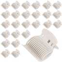 Tbestmax 24 Hot Roller Clips for Hair Curler Claw Clip Replacement Hair Section Styling for Women Girls White