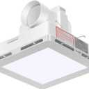 VIVOSUN Bathroom Ventilation and Exhaust Fan with LED Light, Ceiling Mount Vent Fan & Adjustable Light Combo, 1.0 Sones, 110 CFM, 4 Inch Duct Fan for Bath, Shower, Office, Restroom, 105 sq. ft