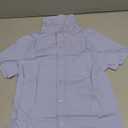 Boys' Long Sleeve Dress Shirts Classic Collared Button-Down Tshirt Solid Cotton Top with Chest Pocket 120