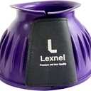 Rubber Horse Bell Boots  Durable Overreach Protection & Secure Hook-and-Loop Closure (XL-Purple)