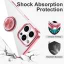 Tnarru Designed for iPhone 16 Pro Clear Case with Stand [Magnetic Ring Holder Kickstand] Soft TPU Bumper Non-Yellowing Anti-Scratch Lightweight Slim for iPhone 16 Pro Case Pink