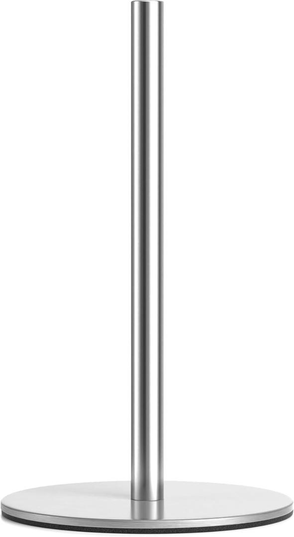 Silver Paper Towel Holder Free-Standing, Premium Stainless Steel Paper Rolls Organizer, Classic Fashion Kitchen Roll Dispenser