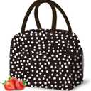 DALINDA Lunch Bag Lunch Box for Women Men Reusable Insulated Lunch Tote Bag,Leakproof Thermal Cooler Sack Food Handbags Case High Capacity for Travel Work Picnic Beach (dot)