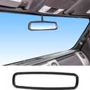 RT-TCZ Rearview Mirror Cover Trim Frame Interior Decoration Accessories for Ford F150 2015+, Mustang 2009-2022, Bronco 2021+, Bronco Sport 2021+(Carbon Fiber Grain)