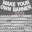 BEISHIDA 116 PCS A-Z DIY Letter Banner Kit Make Your Own Banner Including 111 Letters and Numbers 3 Rope and 2 Threading Device,Customized for Birthday Graduation Wedding Decor White