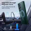CASEKOO World's First 3-in-1 Magnetic Ring Stand for Samsung Galaxy S25 Ultra case | Patented Design, 16FT Military Drop Protection, Magsafe Compatible | Slim Matte Translucent Cover 6.9" 2025, Green