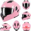 Adult Modular Motorcycle Helmets, DOT Approved Flip up Dual Visor Full Face Helmet for Men Women Moto ATV UTV Snowmobile ADV Four Wheeler Street Bike with Gloves & Mask, Small