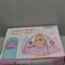 Baby Gym Play Mat, 8-in-1 Tummy Time Mat & Ball Pit with 6 Toys, Washable Baby Activity Mat for Visual, Hearing, Sensory, Motor Development, Babies Gift for Newborn Infant 0-3-6-9-12 Months (Pink)