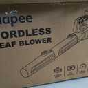 Leaf Blower Cordless,Electric Leaf Blower with 2 4.0Ah Battery Powered and Fast Charger, Lightweight Cordless Blowers for Spring Lawn Care and Dust,6 Speed Control