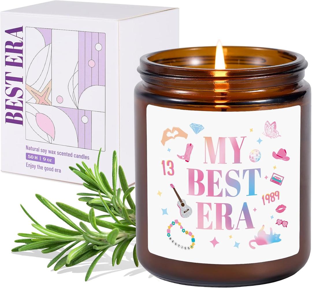 Vanilla Candles for Home Scented9oz My Best Era Girl Decorative Soy Candle, Birthday Chirstmas Candles Gifts for Women Sister Girlfriend, Pack of 2