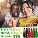 96 Pcs Black History Month Party Gifts Bulk Black History Month Favors Stuffers Silicone Keychains Keyrings Freedom Day Decorations American African Celebration Party Supplies