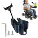 Cup Holder for Permobil Power Wheelchair, 3-in-1 Cup Holder for Permobil Wheelchair with Uni-Track Armrest, Fit M300, M3, M1, F3, F5, K300 Ps