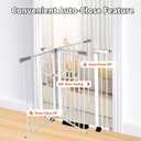 30 Inch Tall Baby Gate Auto Close Dog Gate Adjustable 29.92"-43.71" Wide Pressure Mounted Walk Through Swing Pet Gate for Doorways (29.92"-43.71" Wide)