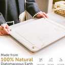 Stone Drying Mat for Kitchen Counter + Sink Caddy | 15.7"x11.8" Diatomaceous Earth Drying Mat with Stainless Steel Feet | Heat Resistant to 450F | Eco-Friendly & Multipurpose Drying Mat (White)