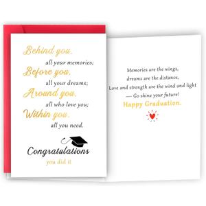 Graduation Card Gift for High School College Grad, 8 x 5.3 inches