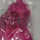 AGO Rose Purple Wavy Wigs with Bangs Pastel Bob Wig Shoulder Length Synthetic Hair for Girl Heat Resistant Fiber Wig for Daily Party Halloween Cosplay Use(RosePurple)