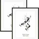Yaetm 20x24 Black Wood Picture Frame with Mat for 16x20 Set of 2, Solid Wood Frame for Photos, Posters & Art Prints, Horizontal and Vertical Wall Mount (2 pack, Anthracite Black)