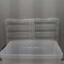 IRIS USA 72 Qt Stackable Plastic Storage Bins with Lids, 6 Pack - BPA-Free, Made in USA - See-Through Organizing Solution, Latches, Durable Nestable Containers, Secure Pull Handle - Clear