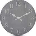 OCEST 12 Inch Waterproof Resin Wall Clock, Silent Non-Ticking, Battery Operated for Garden, Pool, Patio, Living Room, Office (Gray) (Graphite)