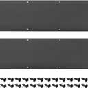 2pcs Door Kick Plate, 6 x 34 Inches Aluminum Kick Plate Door Plate, 2 mm Thickness, for Exterior Front Door or Back Door, Black