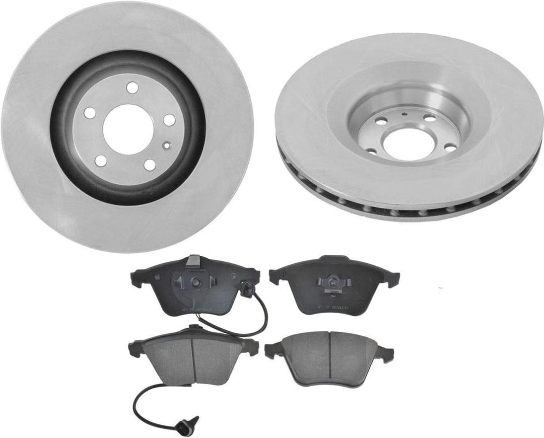 Front Disc Brake Rotor Pads Replacement Parts For 06-11 A6 Quattro With Larger 347Mm 13 5/8 Inch