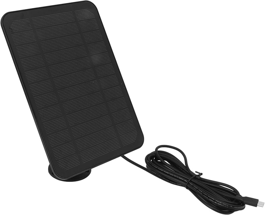 4W 5V Solar Panel for for for Blink Security Camera IP65 Waterproof Solar Charger with 360 Degree Bracket Solar Panel Security Camera (Black)