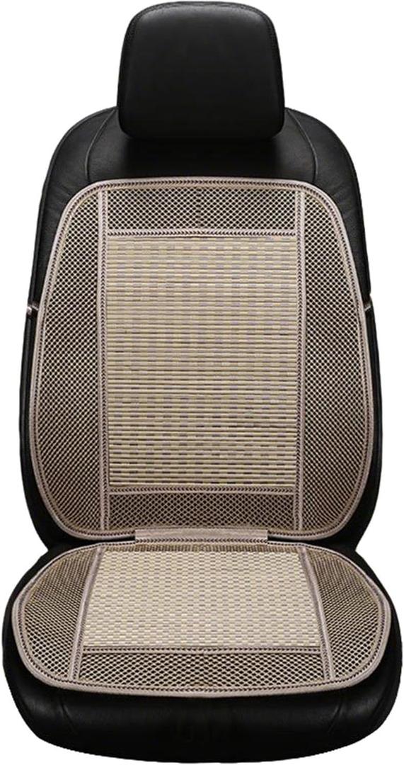 Autopeck Cooling Car Seat Covers Protector Cushion Standard Size Full Air Flow Ventilated Cover Pad Mat Breathable for Car Seat Driver Auto Chair Pads (Bamboo hue)