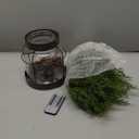 1 Set Christmas Norfolk Pinecone Picks with Glass Vase Artificial Pinecone Branch Table Decoration Xmas Norfolk Stem Clear Lights Vase for Centerpieces Arrangement Gifts Holiday Season Decor