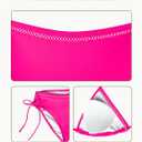 Women Two Piece Swimsuit Halter Triangle Hollow Out Bathing Suits Cheeky String Bikini Sets (Pink, S)