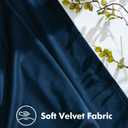 MIULEE Navy Blue Velvet Curtains 96 inches Long, Pinch Pleated Blackout Drapes with Hooks, Thermal Insulated Pinch Pleat Panels for Bedroom Living Room, 2 Panels