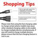 USB-C Charging Cable, 4 ft 3-in-1 USB C to USB-C+2 x IP Cable, Multi Charging for Phone 16/15 Pro/Pro Max, Samsung S24/S23/S22/S21, Google, Amazon, Andriod,Carplay