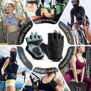 Braventure Bike Gloves for Women Cycling: Light Weight Half-Finger Cycling Gloves with Anti-Slip Shock-Absorbing Pad