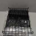 MERRYBOX Dish Drying Rack Space-Saving Dish Racks for Kitchen Counter, Rustproof Drying Rack Kitchen with Large Utensil Holder and Increased Feet, 16.5" D x 11.4" W x 5.65" H, Black