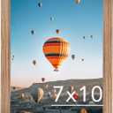 7x10 Picture Frame Brown for Wall Hanging or Tabletop- Wall Mounting Horizontally or Vertically, 7 x 10 Wall Gallery Poster Photo Frame for 7 by 10 Photos, Rustic Brown