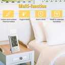 Indoor Outdoor Thermometer Hygrometer Room Humidity Test Meter with Desk-top Placing or Wall Hanging Two Ways of Placement Digital Temperature Monitor Gauge with External Sensor (Model TH95) (White)