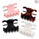 Premium Durable Acetate Butterfly Hair Clips, Celine Hair Clip, 4 Pack Medium Size Acetate Hair Claw Clips with Secure Hold,Perfect for Updos,Perfect for Updos (2.76 x 1.66 in)