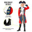 Morph - Revolutionary War Costume Kids - Colonial Costume Boys - British Red Coat Costume - Napoleon Costume Kids (7-9 Years)