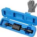Diesel Injector Puller Tool with Slide Hammer, Common Rail Injector Remover w/ M8, M12, M14 Thread Adapter