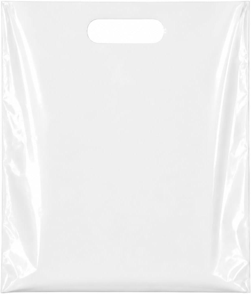 100 Count White Merchandise Bags 18" x 15"