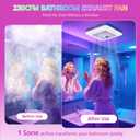VallisCo Bathroom Exhaust Fan with Bluetooth Speaker, RGB Light & Remote, 230 CFM Quiet Ceiling Fan, 3 Dynamic RGB Lighting, 3000K6000K Dimmable, Nightlight, Dual Installation, Plus