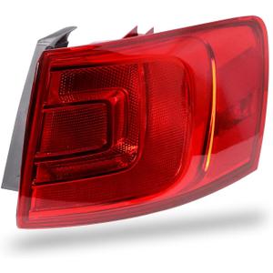 Tail Light Assembly Outer Compatible with 2011-2018 Volkswagen Jetta Right Passenger Side Taillight w/o Rear Fog Lamp Replace 5C6945096D (Halogen Type)