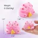 4Pcs Taba Hamster Squishy Stress Relief Toys, Cute Kawaii Animal Fidget Toys with Cheese Accessory, Handmade Sensory Squishies for Anxiety Relief, Kids & Adults, Classroom Prizes, Party Favors, Gifts